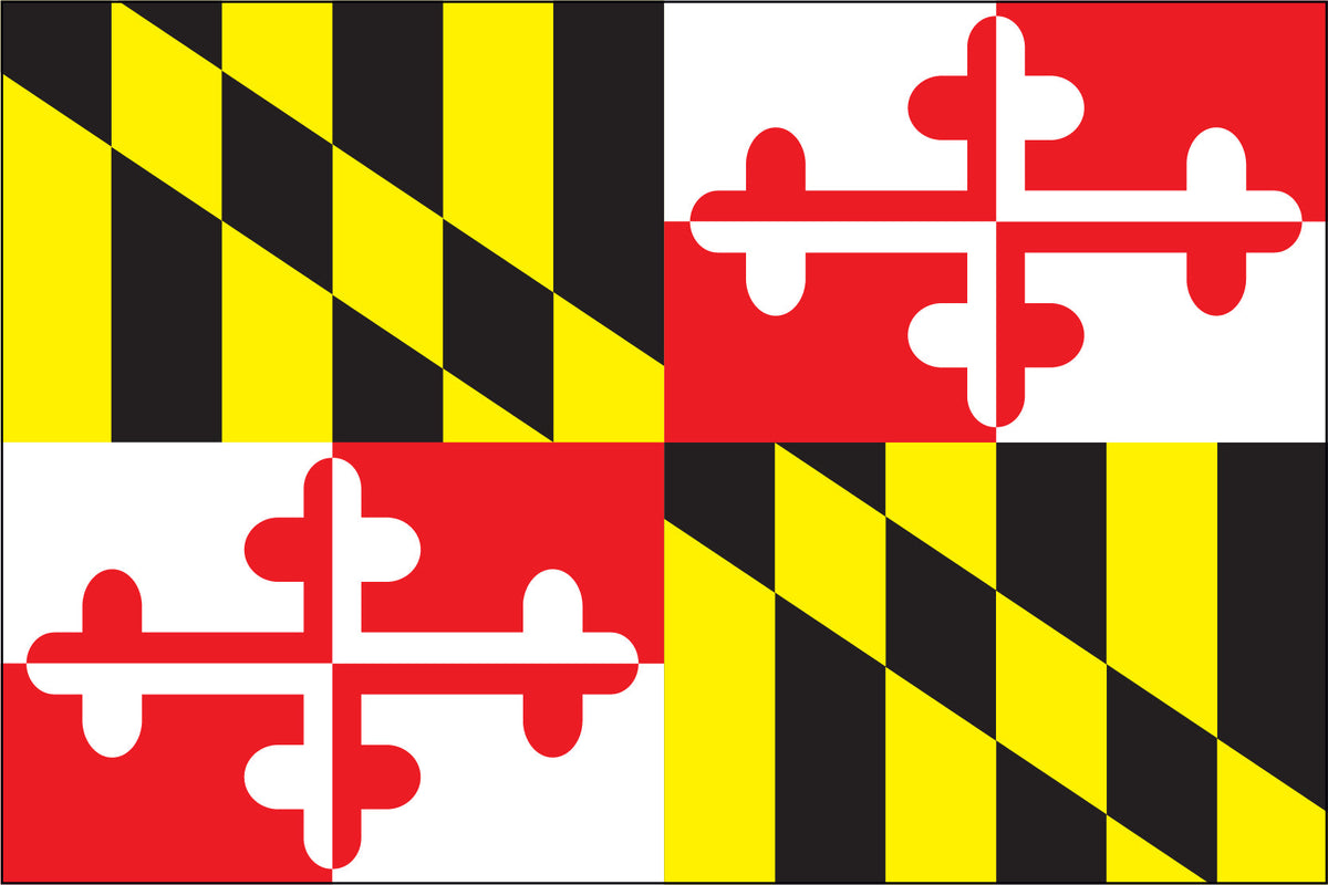 MARYLAND NYLON PRINT FLAG - 3X5