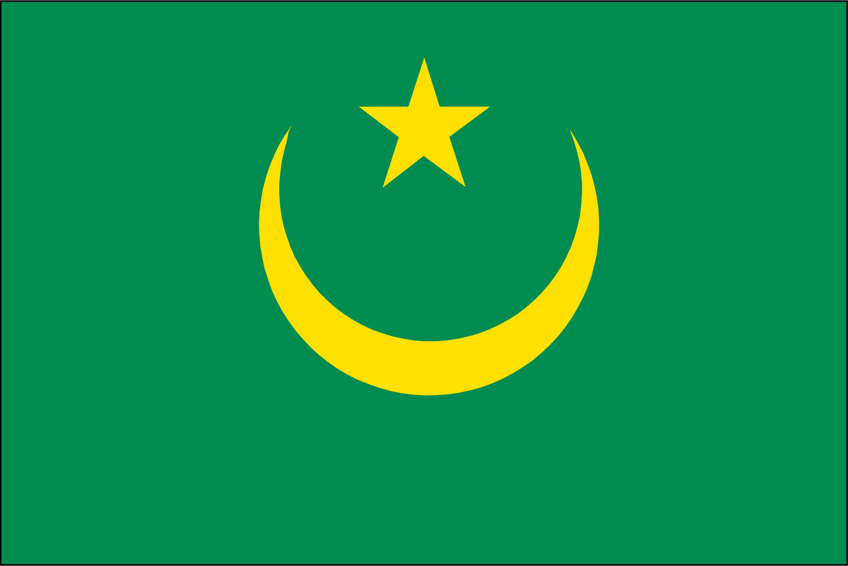 MAURITANIA NYLON PRINT FLAG - 3x5