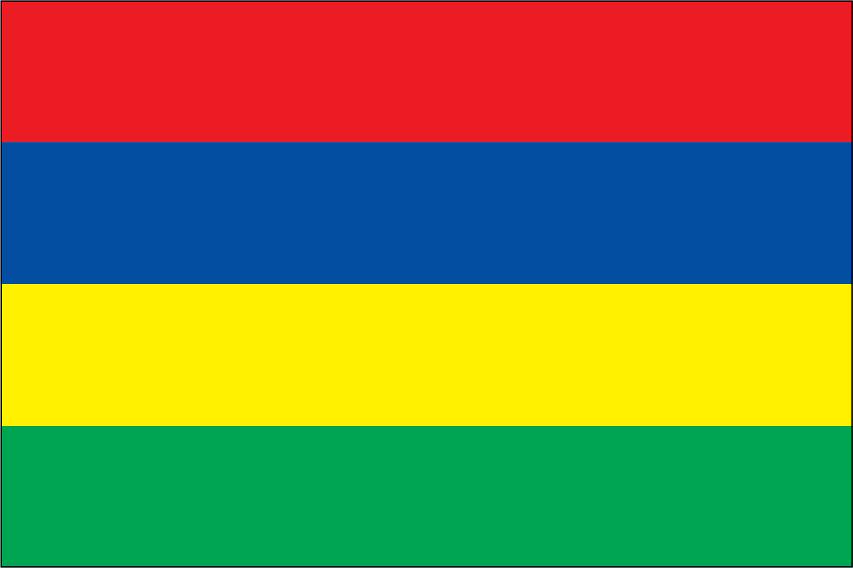 MAURITIUS NYLON PRINT FLAG - 3x5