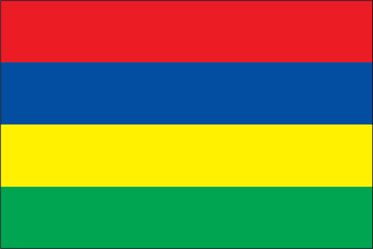 MAURITIUS NYLON PRINT FLAG - 3x5