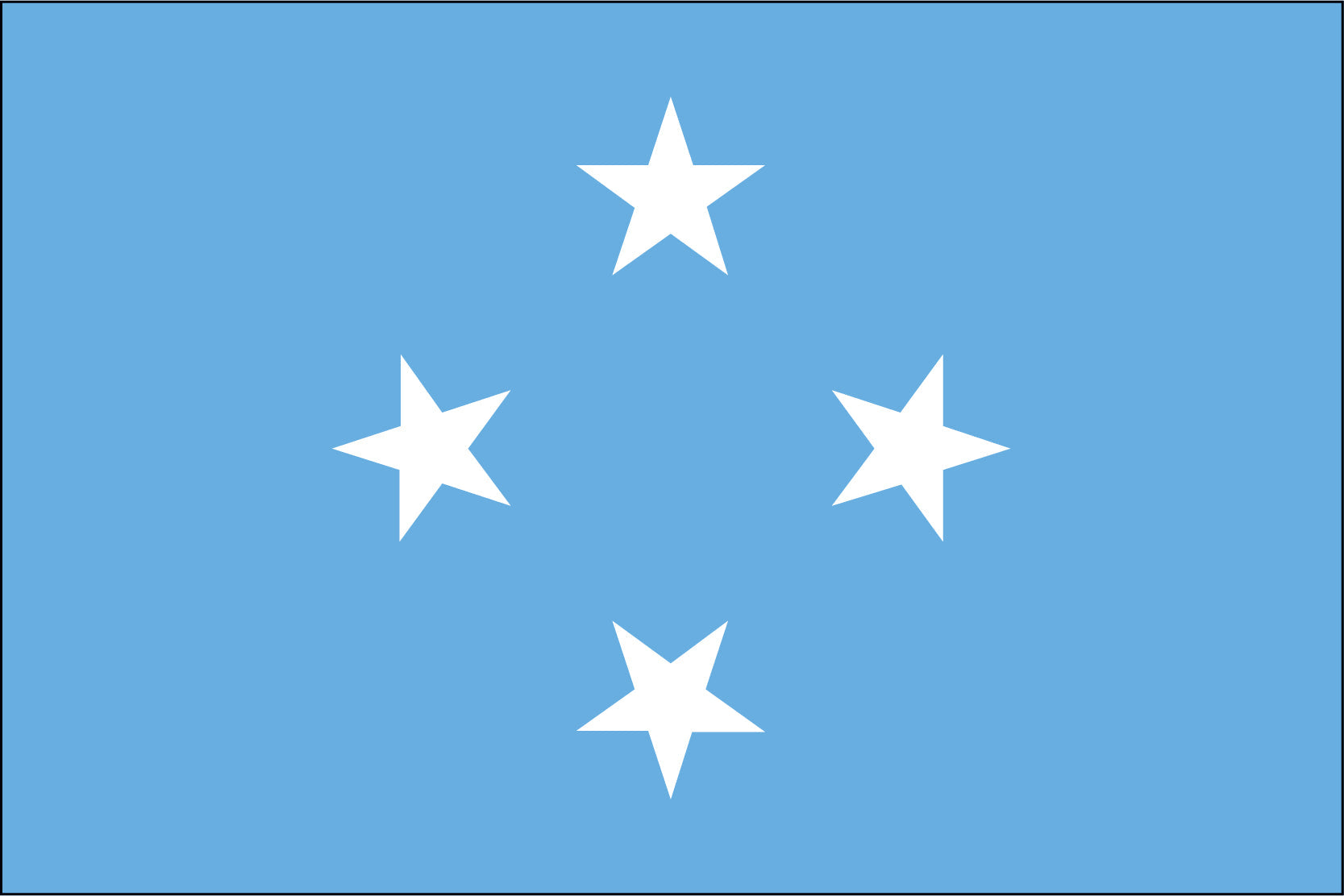 MICRONESIA NYLON PRINT FLAG - 3x5