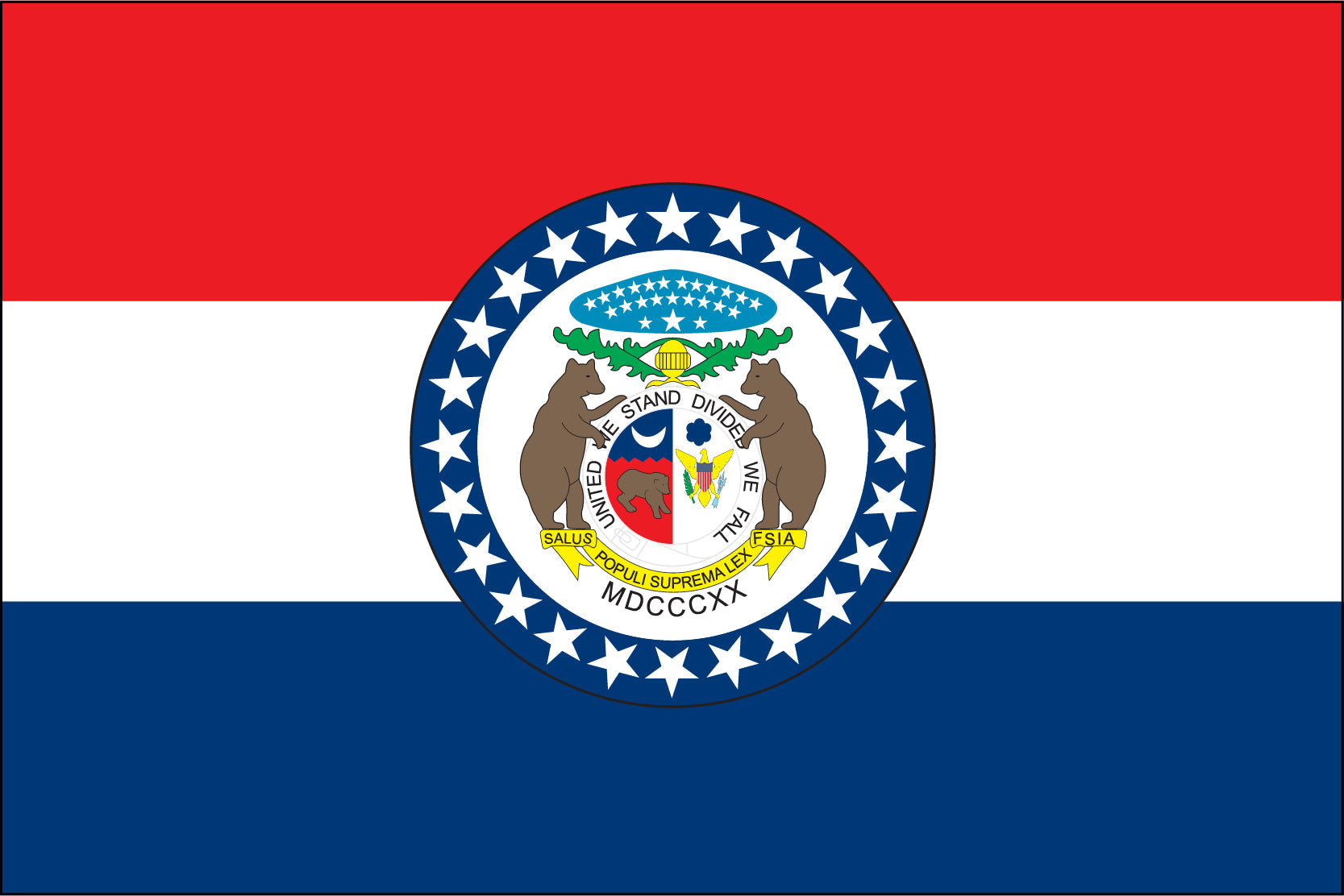 MISSOURI NYLON PRINT FLAG - 3X5