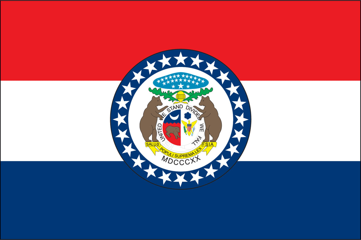 MISSOURI NYLON PRINT FLAG - 3X5