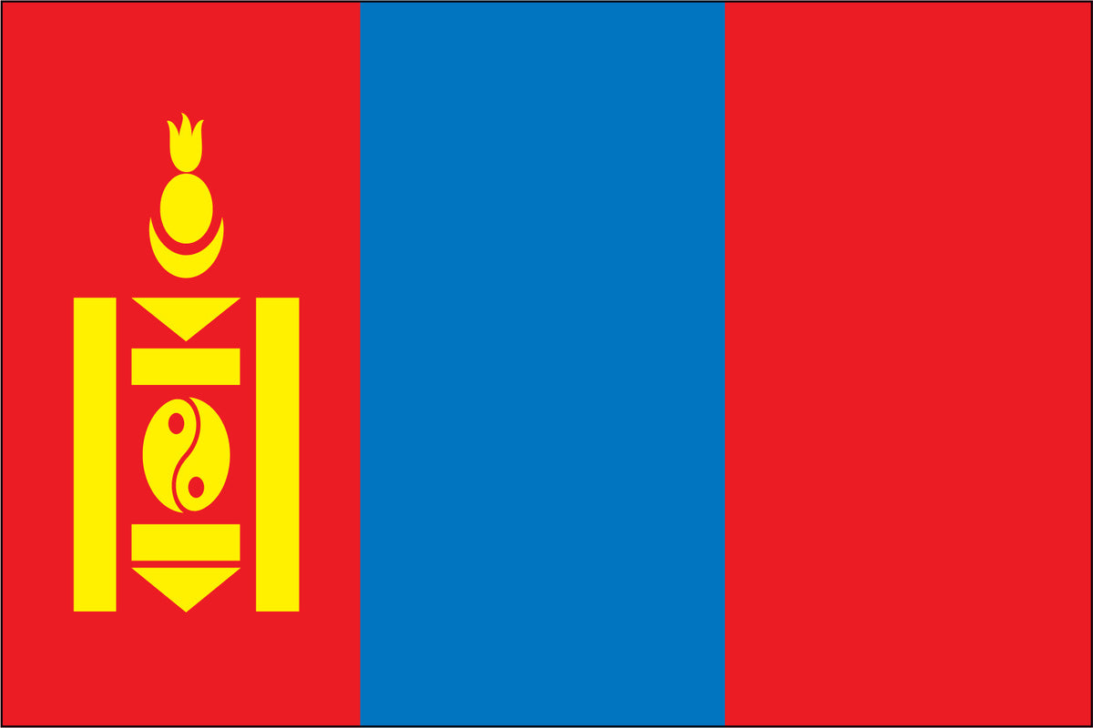 MONGOLIA NYLON PRINT FLAG - 3x5