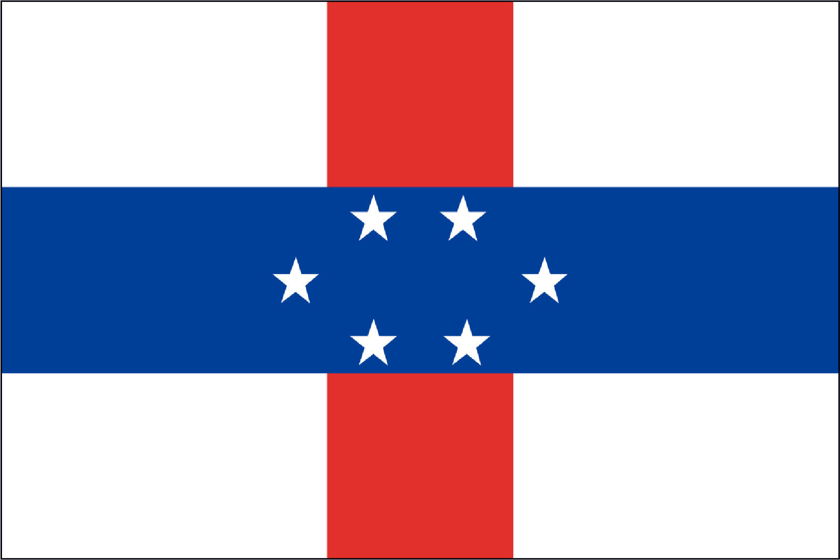 NETHERLANDS ANTILLES NYLON PRINT FLAG - 3x5
