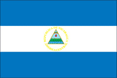 NICARAGUA NYLON PRINT FLAG - 3x5