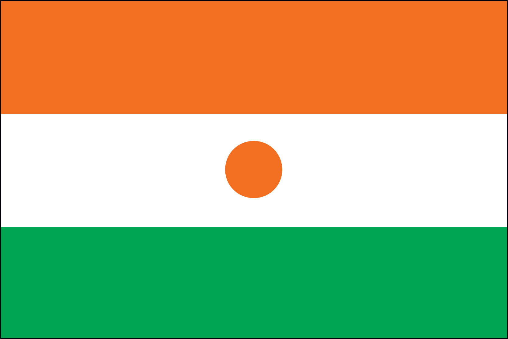 NIGER NYLON PRINT FLAG - 3x5