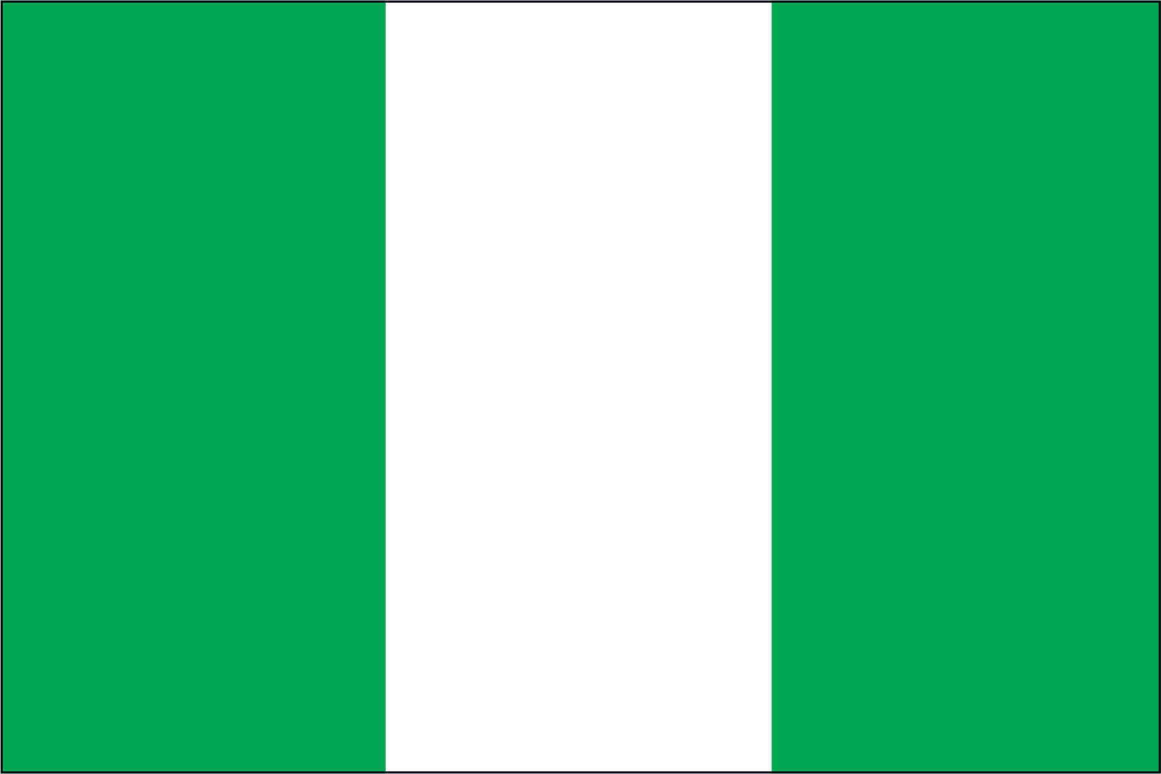 NIGERIA NYLON PRINT FLAG - 3x5