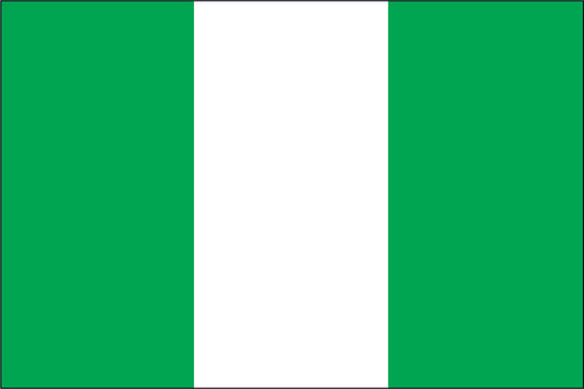 NIGERIA NYLON PRINT FLAG - 3x5