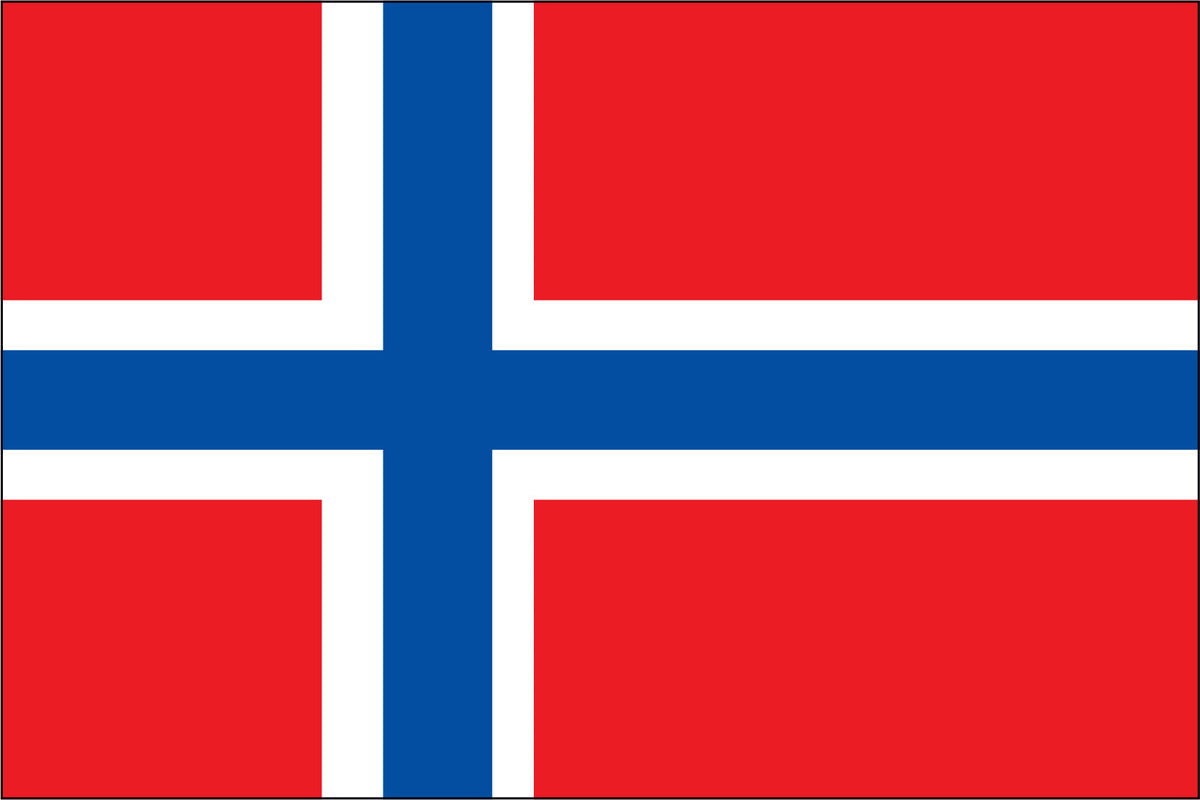 NORWAY NYLON PRINT FLAG - 3x5