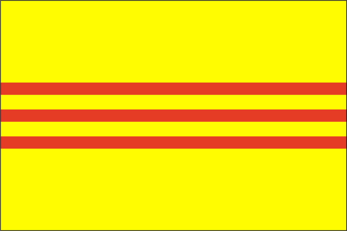 SOUTH VIETNAM NYLON PRINT FLAG - 3x5