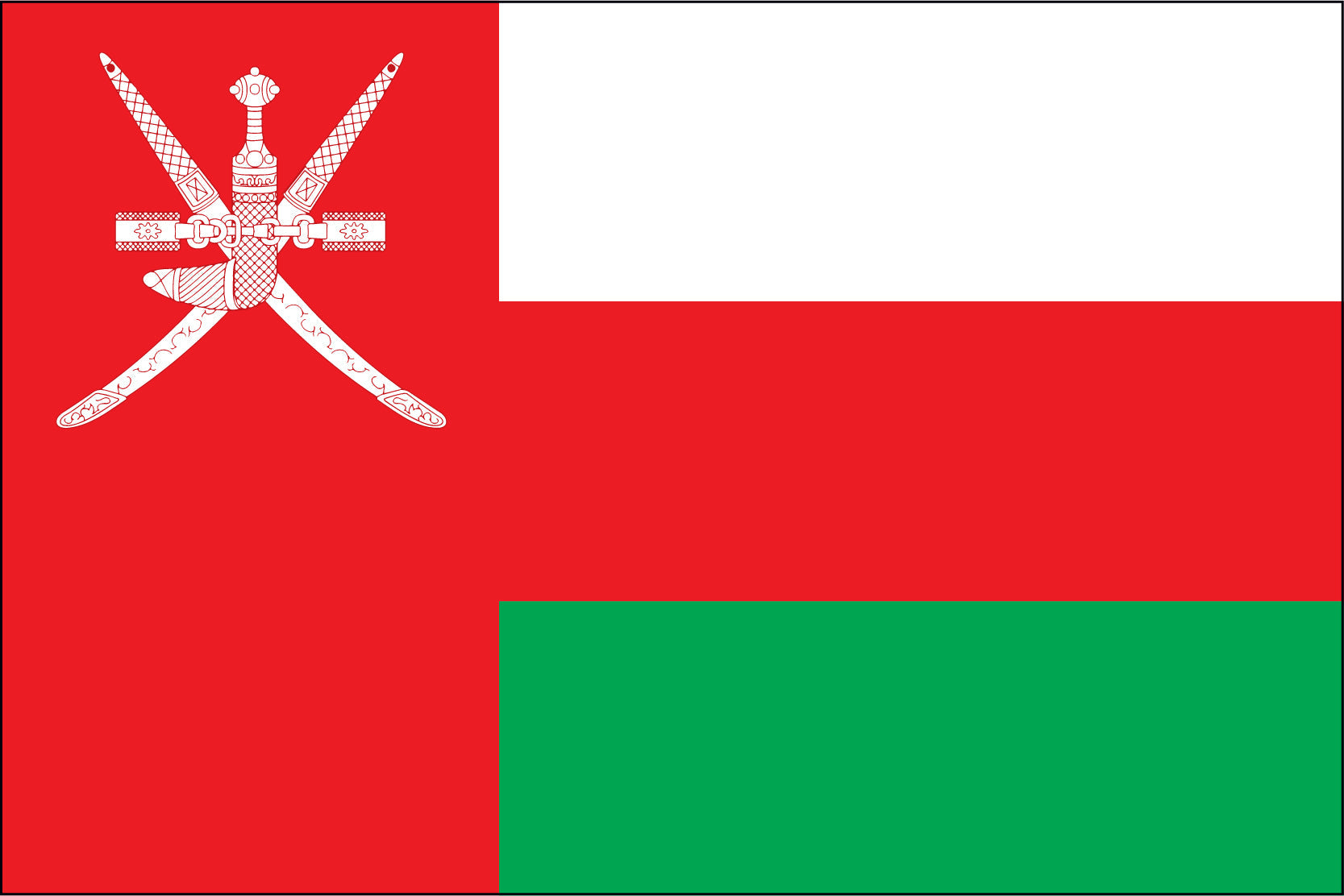 OMAN NYLON PRINT FLAG - 3x5