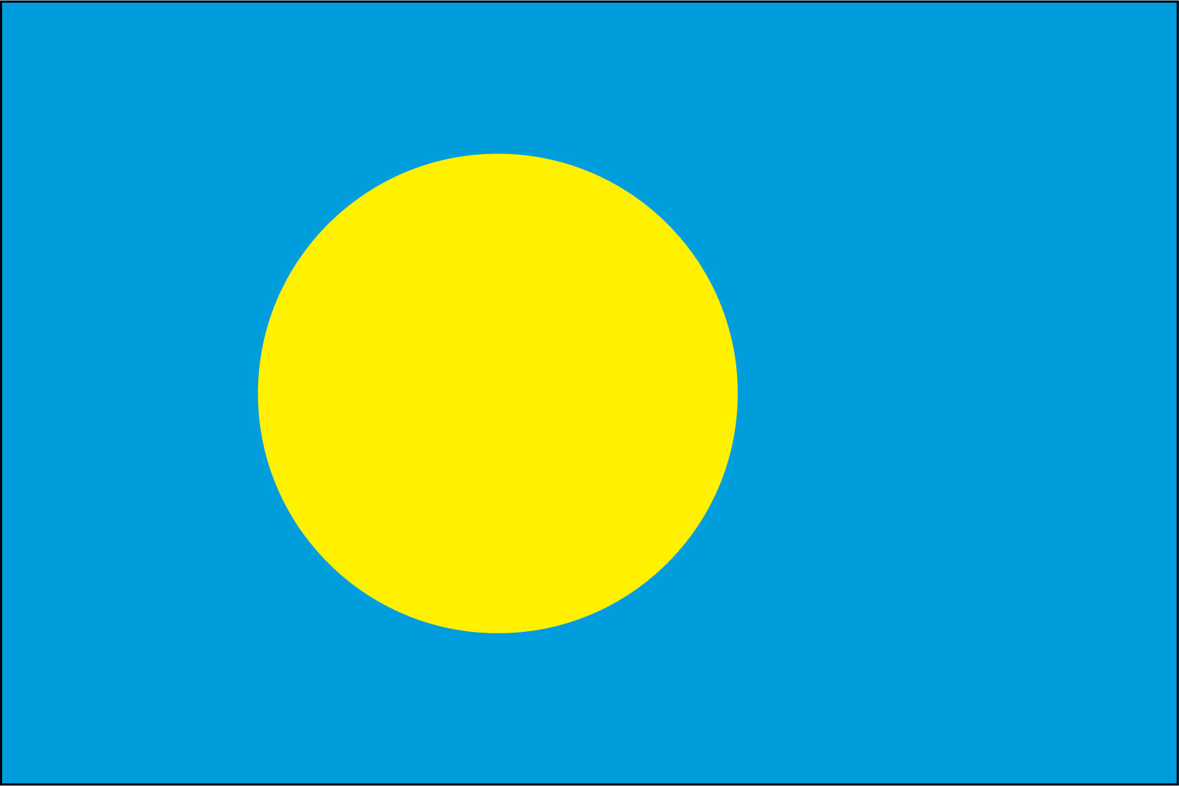 PALAU NYLON PRINT FLAG - 3x5