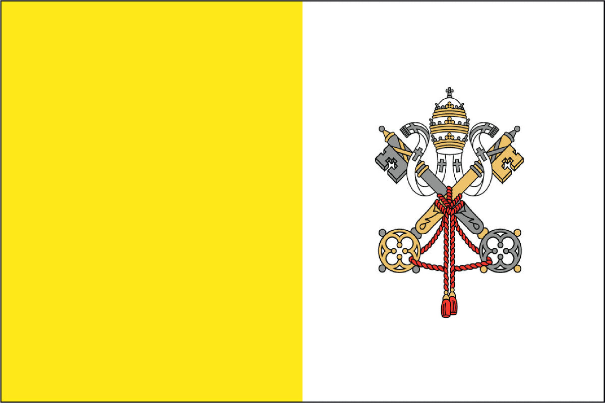 PAPAL NYLON PRINT FLAG - 3X5