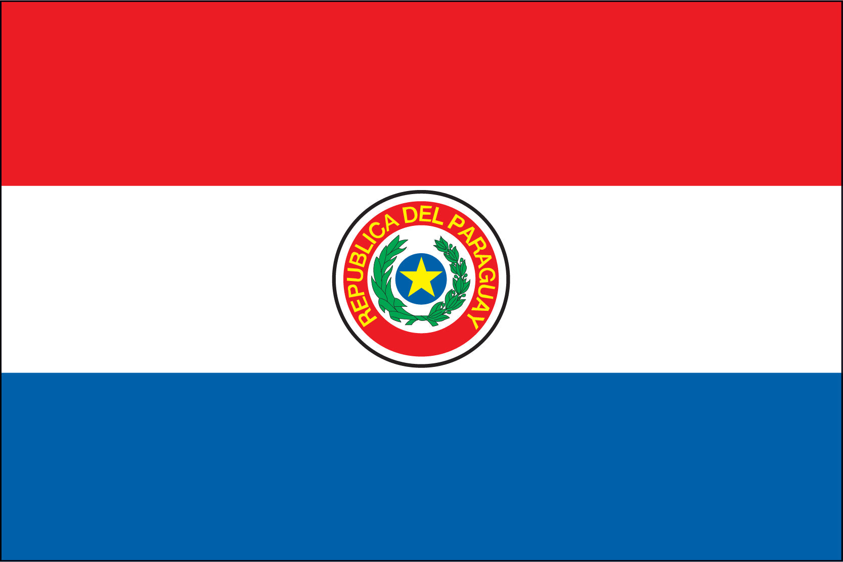 PARAGUAY NYLON PRINT FLAG - 3x5