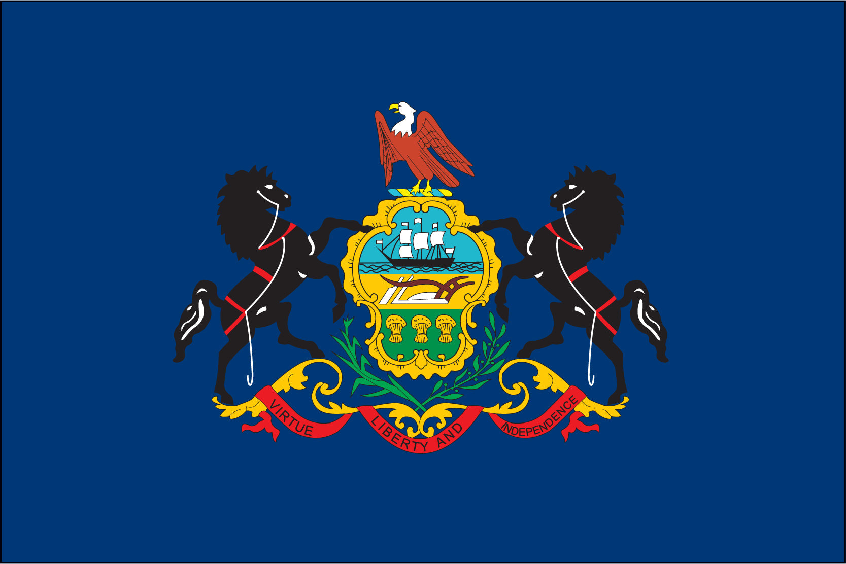 pennsylvania state flag, flag of pennsylvania