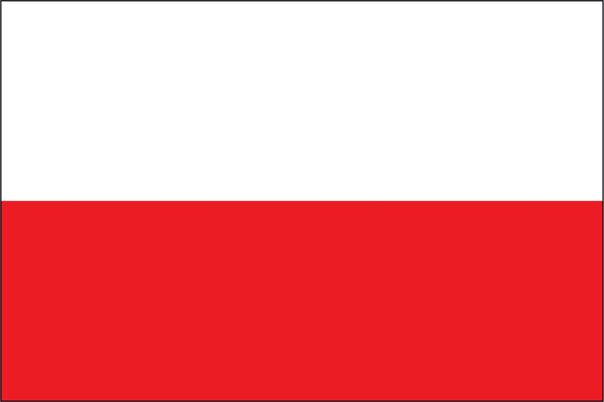 POLAND NYLON PRINT FLAG - 3x5