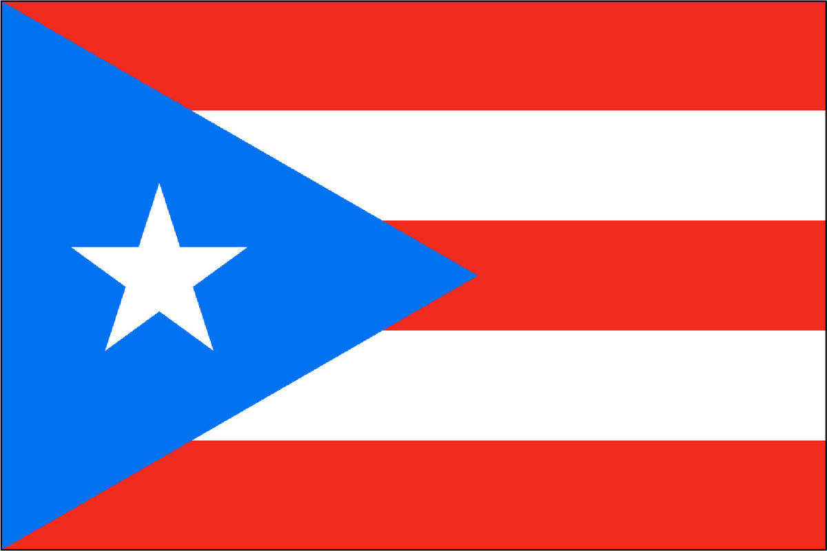 PUERTO RICO NYLON PRINT FLAG - 3X5