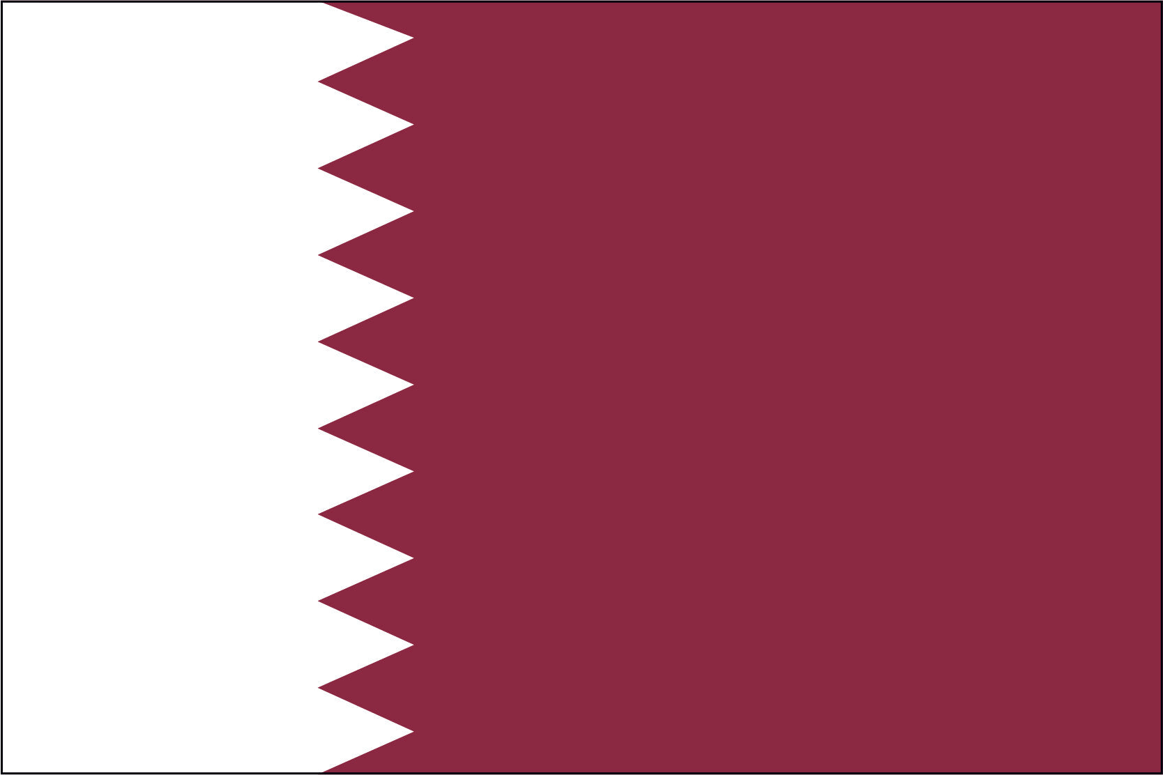 QATAR NYLON PRINT FLAG - 3x5