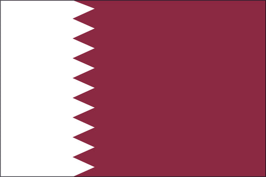 QATAR NYLON PRINT FLAG - 3x5