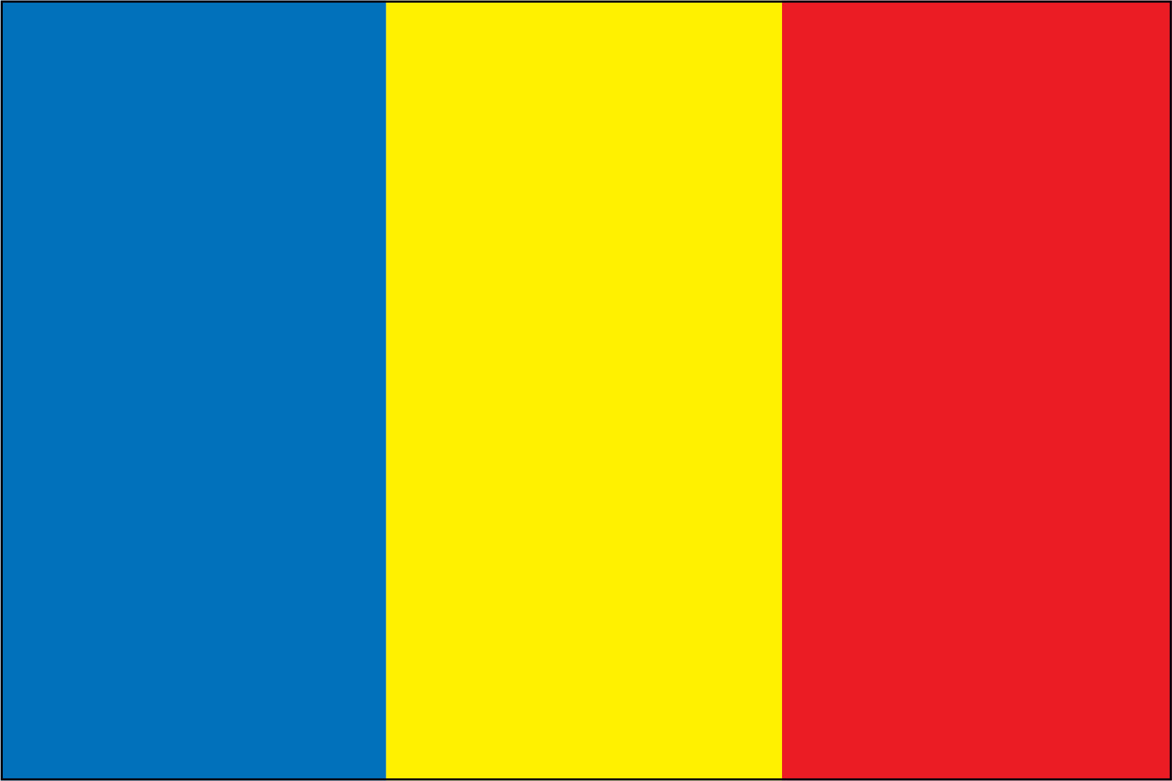 ROMANIA NYLON PRINT FLAG - 3x5
