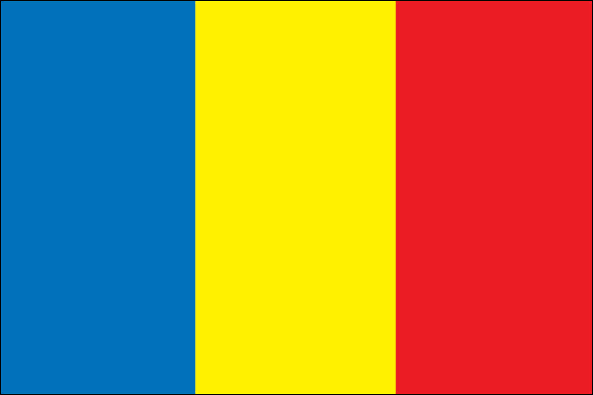 ROMANIA NYLON PRINT FLAG - 3x5