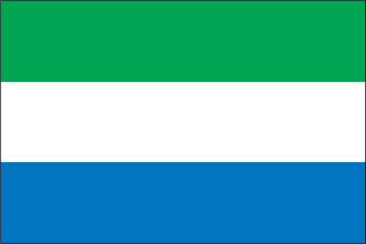 SIERRA LEONE NYLON PRINT FLAG - 3x5