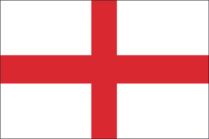 ST. GEORGE CROSS NYLON PRINT FLAG - 3X5