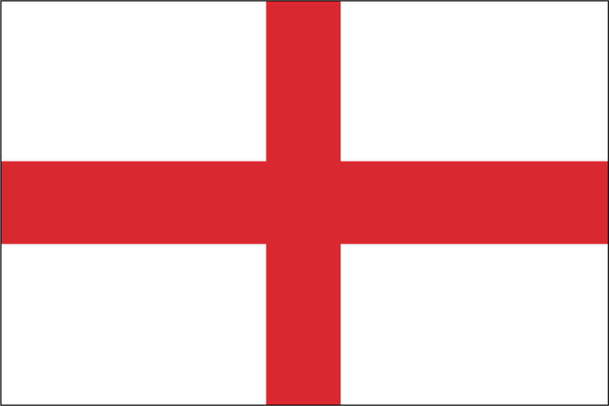 ST. GEORGE CROSS NYLON PRINT FLAG - 3X5