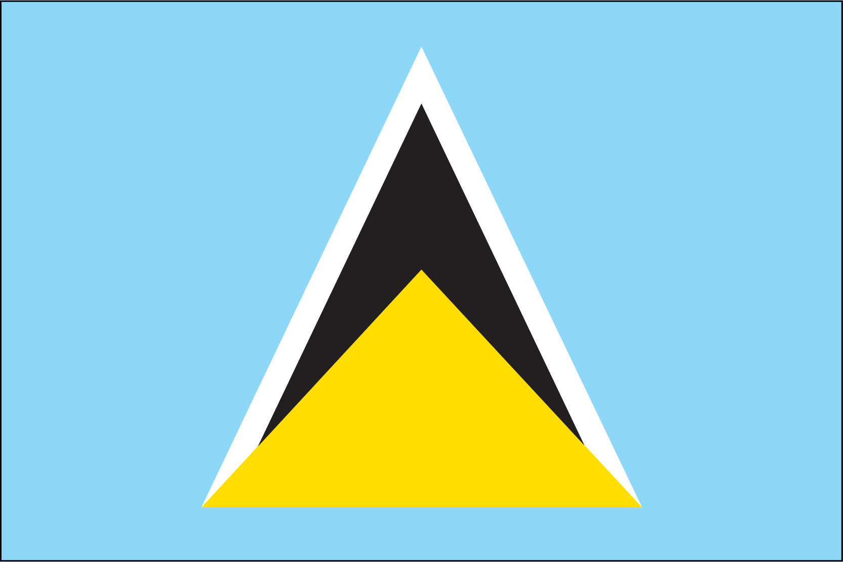 ST LUCIA NYLON PRINT FLAG - 3x5