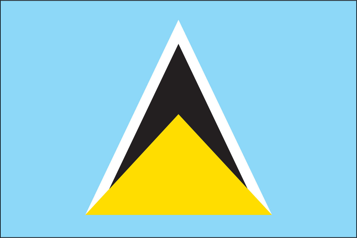 ST LUCIA NYLON PRINT FLAG - 3x5