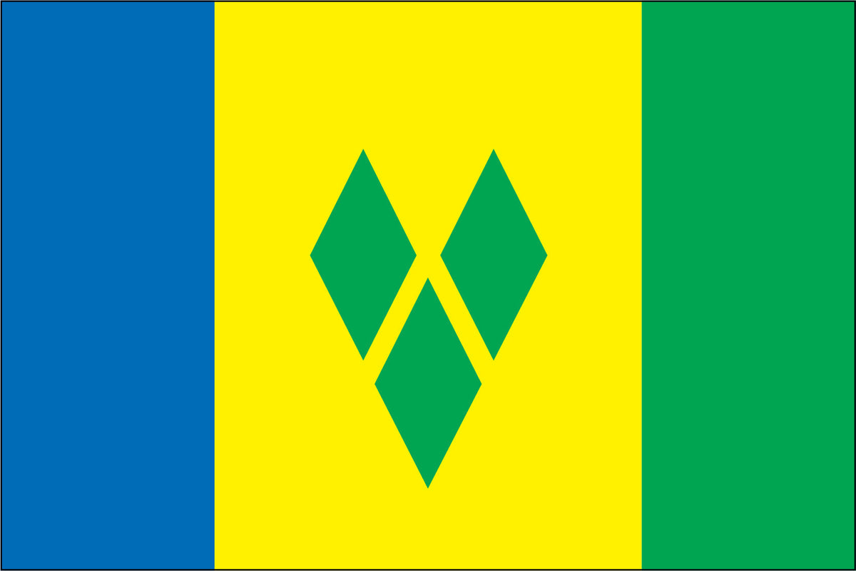 ST VINCENT & GRENADINES NYLON PRINT FLAG - 3x5