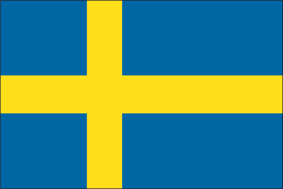 SWEDEN NYLON PRINT FLAG - 3x5