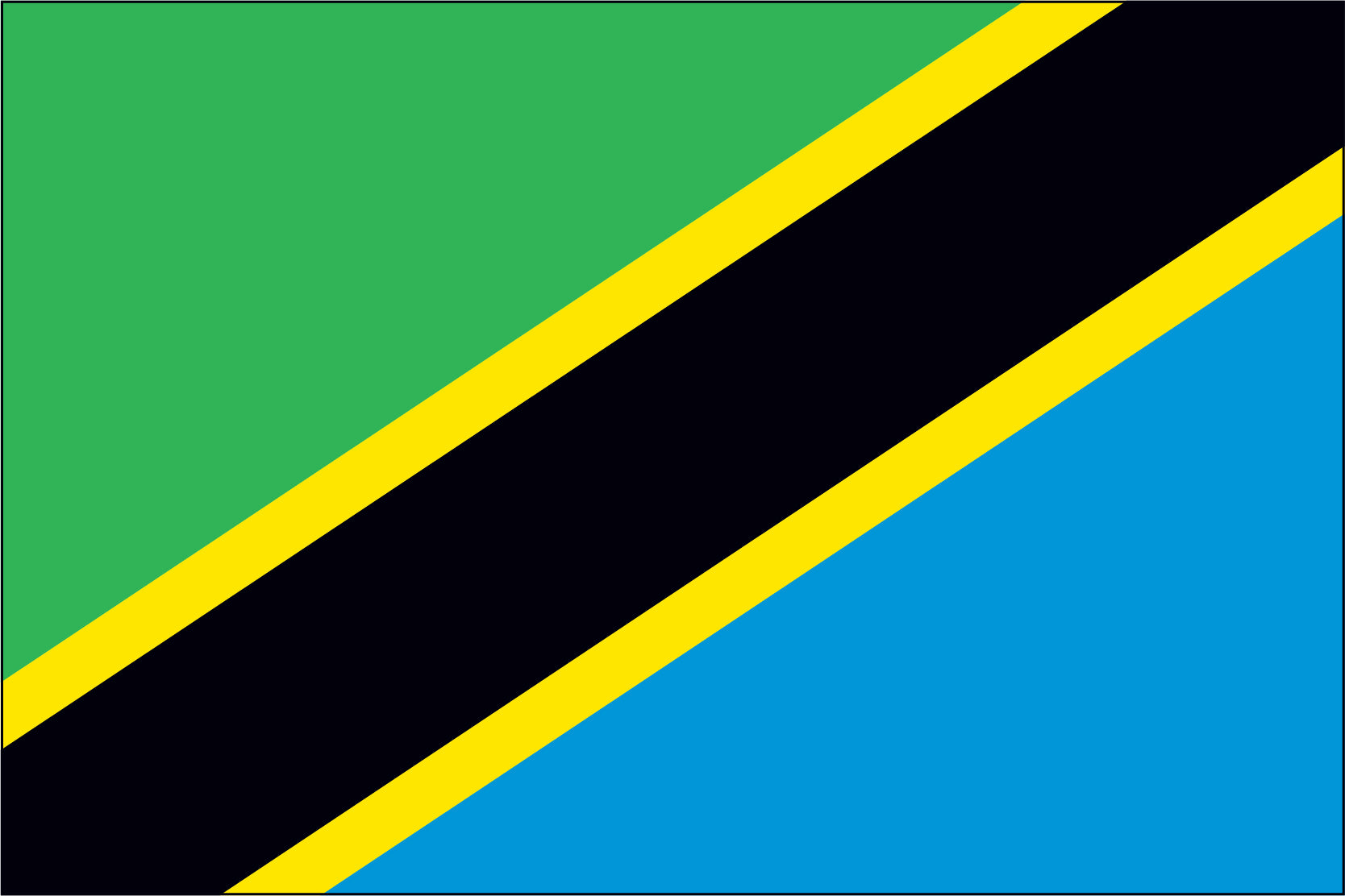 TANZANIA NYLON PRINT FLAG - 3x5