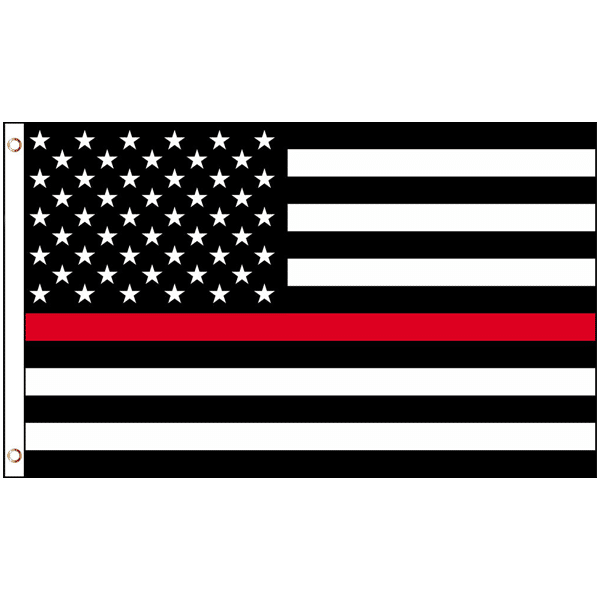 3' x 5' Thin Red Line US flag