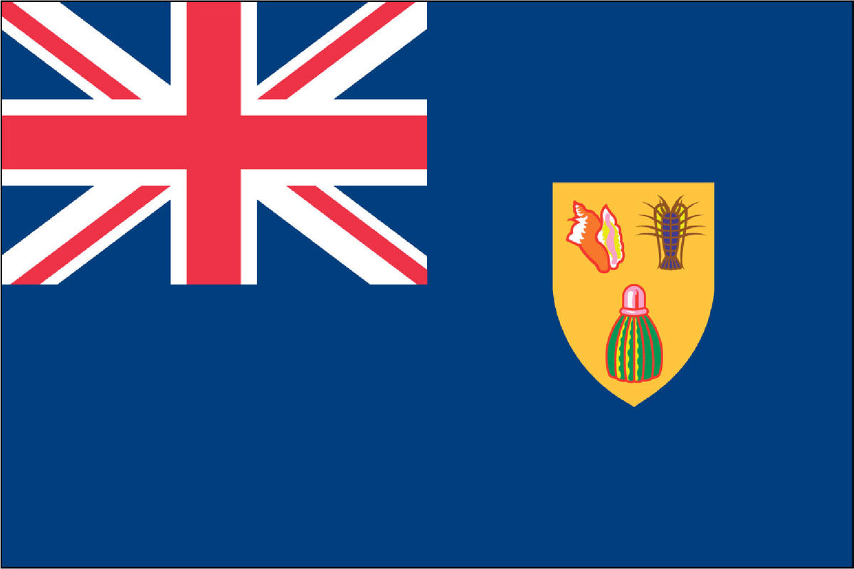 TURKS & CAICOS NYLON PRINT FLAG - 3x5