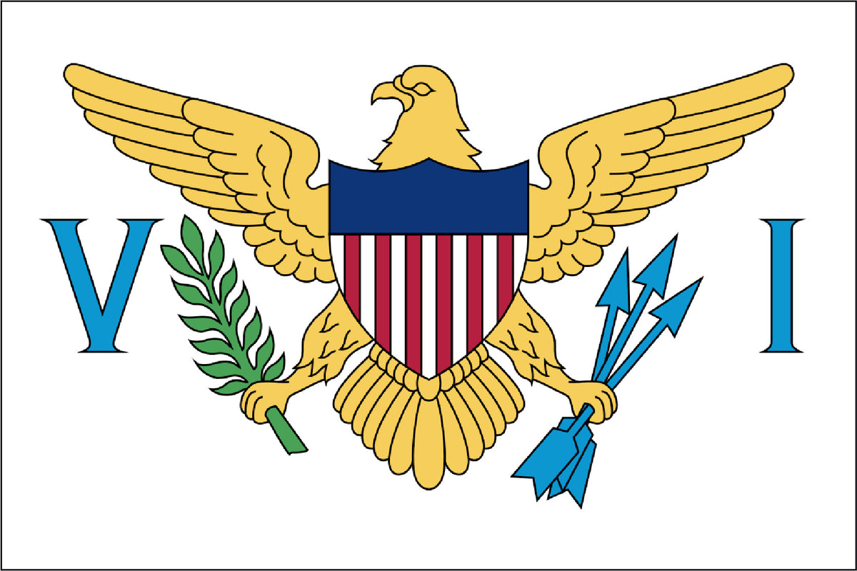 U.S. VIRGIN ISLANDS NYLON PRINT FLAG - 3X5