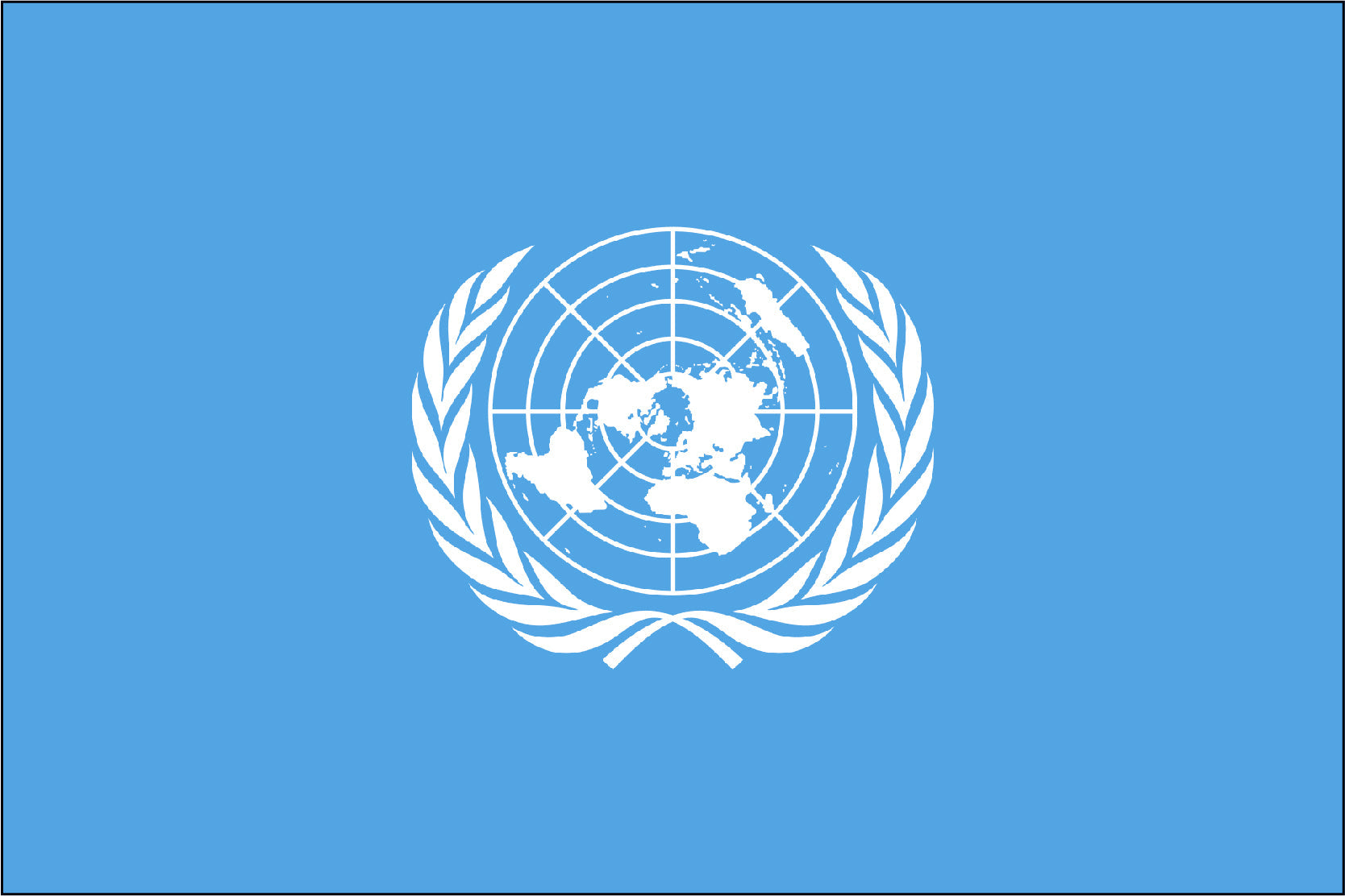 UNITED NATIONS NYLON PRINT FLAG - 3x5