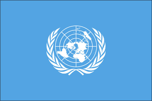 UNITED NATIONS NYLON PRINT FLAG - 3x5