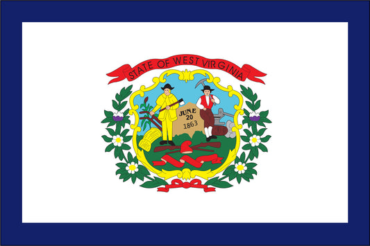WEST VIRGINIA NYLON PRINT FLAG - 3X5