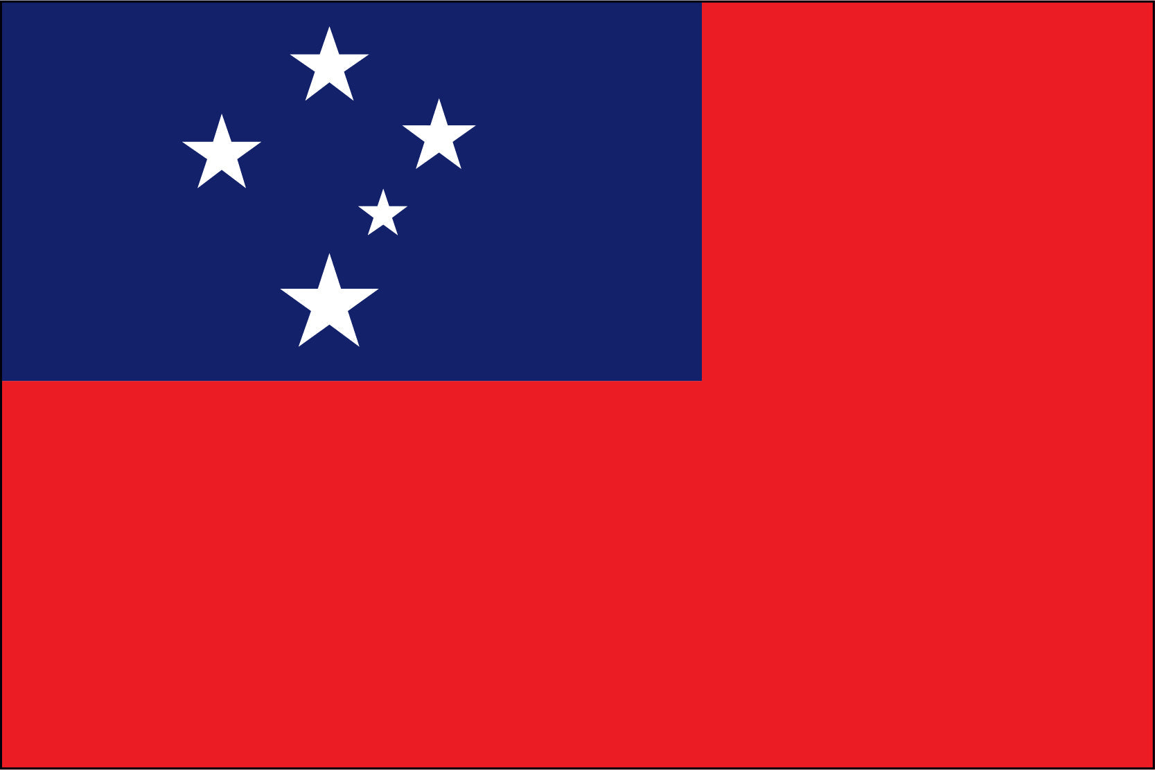 WESTERN SAMOA NYLON PRINT FLAG - 3x5