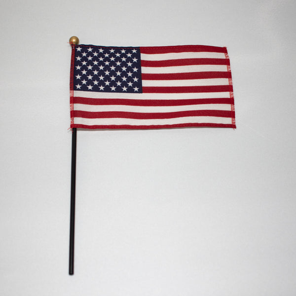 Miniature U.S. staffed flags - Cotton printed