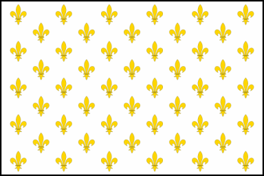 FRANCE FLEUR DI LIS-WHITE FIELD NYLON PRINT FLAG - 3X5