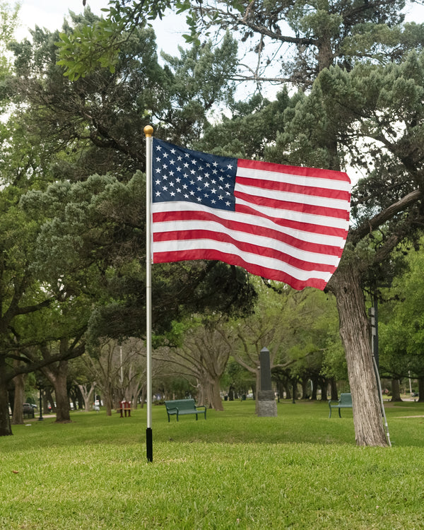 Stab-It Flagpole System 8 ft. Complete Set with Aluminum Pole and U.S. Flag