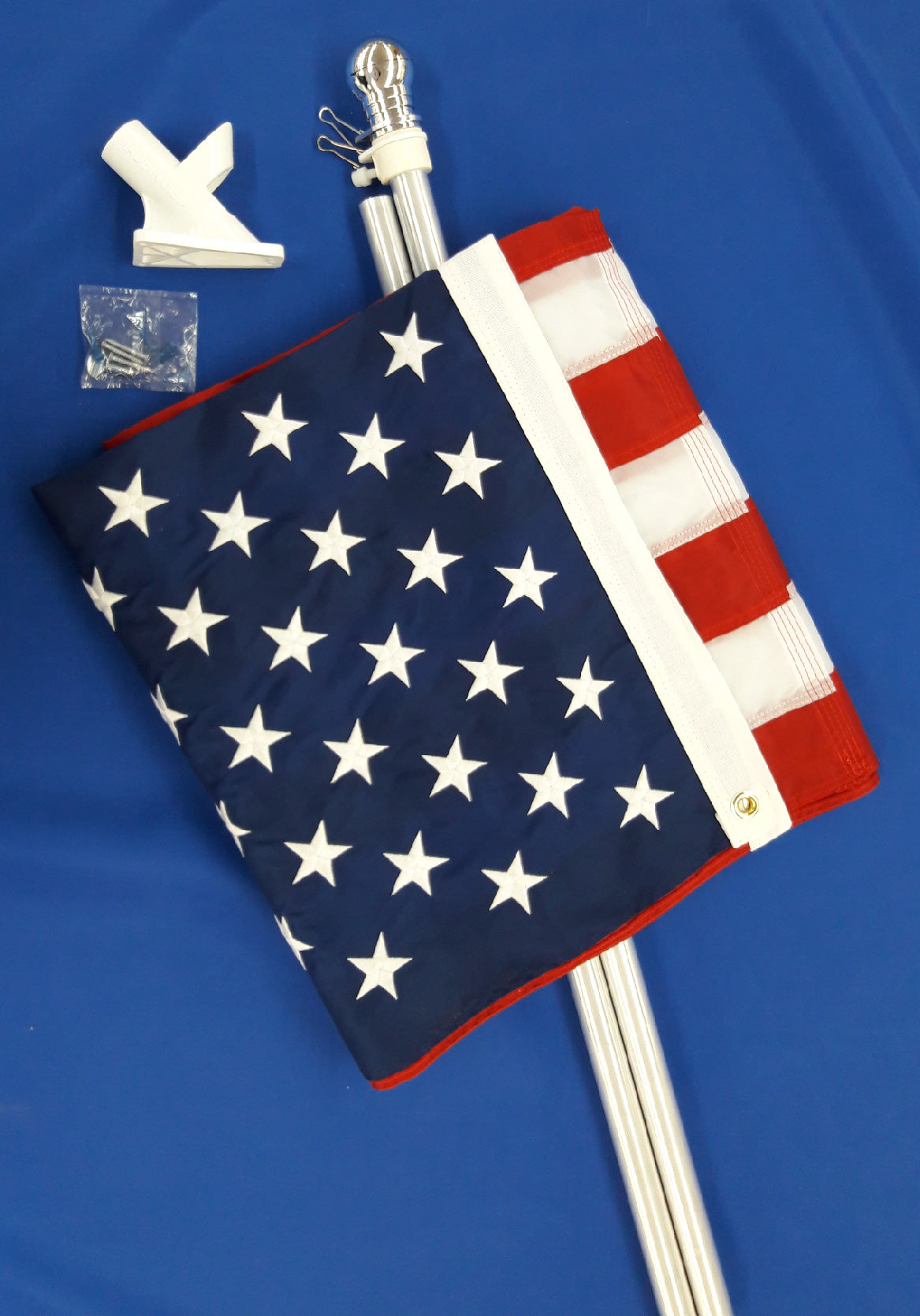 6' aluminum house kit with 2-way Bracket and U.S. Flag