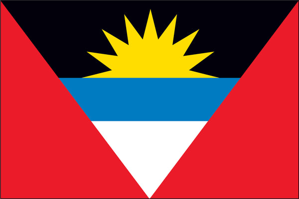 Antigua & Barbuda Miniature Flag 4" x 6"