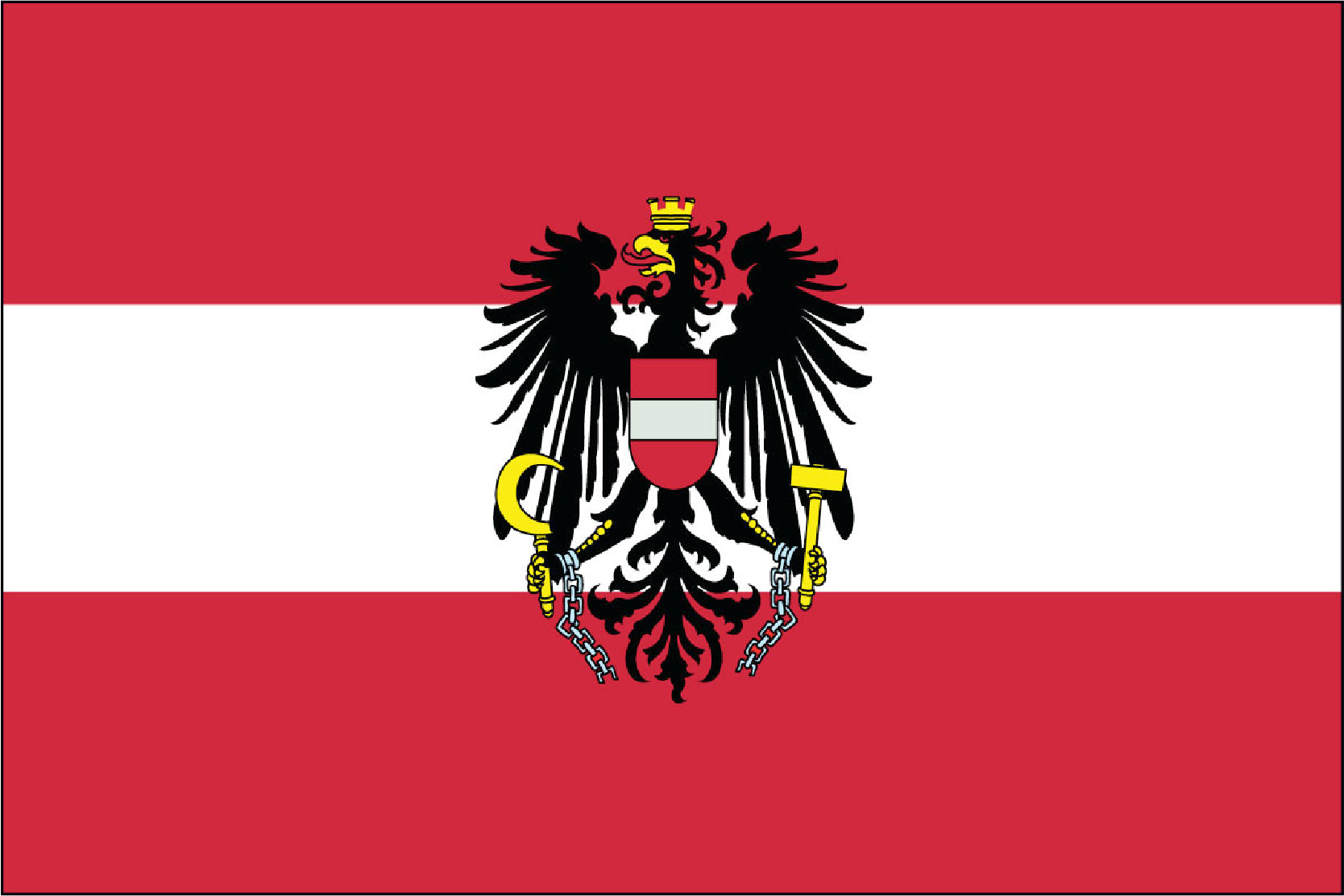Austria with Eagle Flag