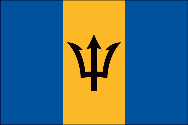 Barbados Miniature Flag 4" x 6"