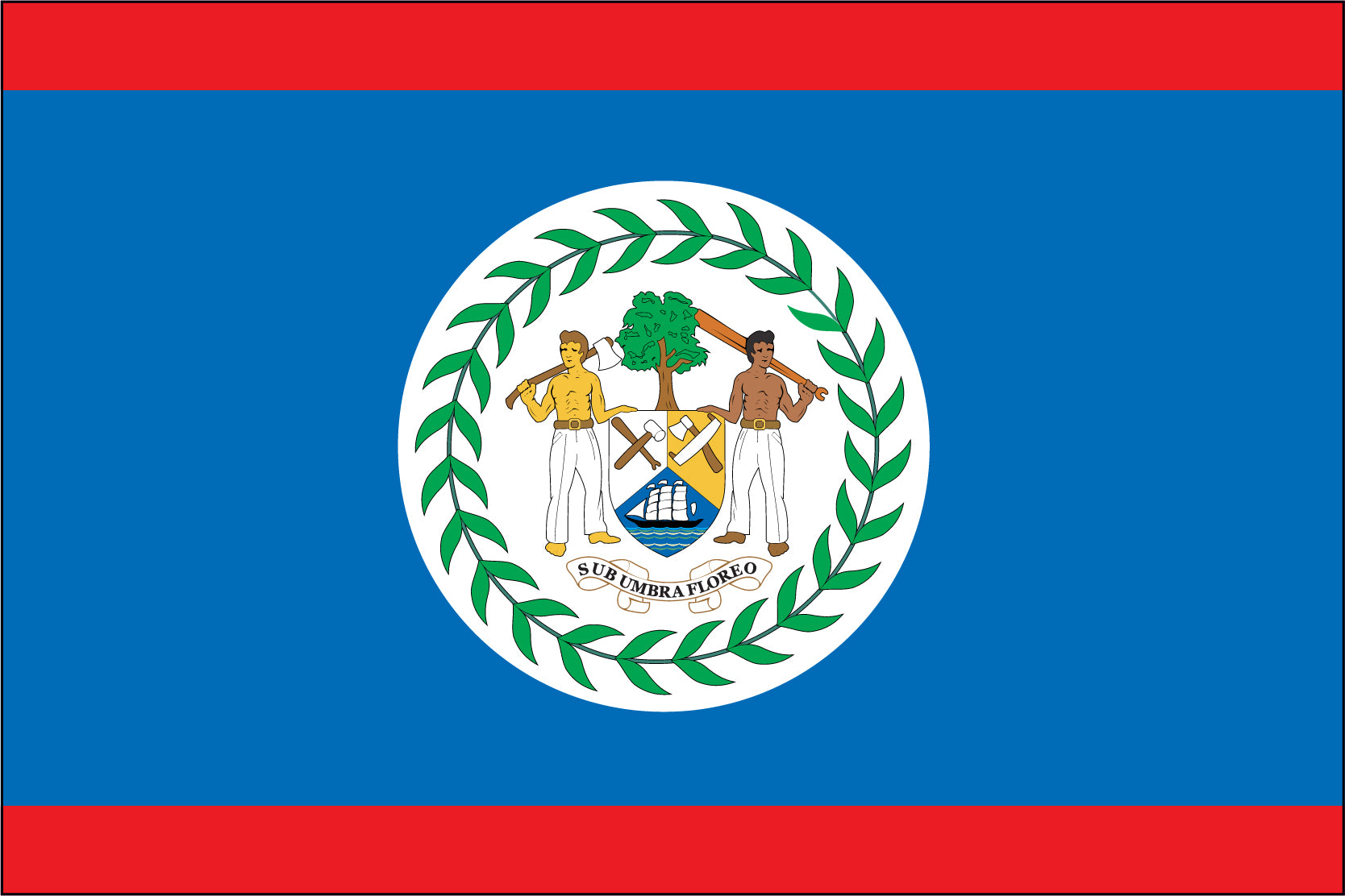 Belize Miniature Flag 4