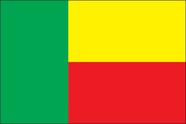 Benin Miniature Flag 4" x 6"